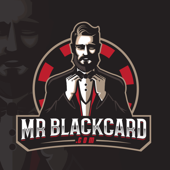 Poker chip design with the title 'Mr Blackcard'