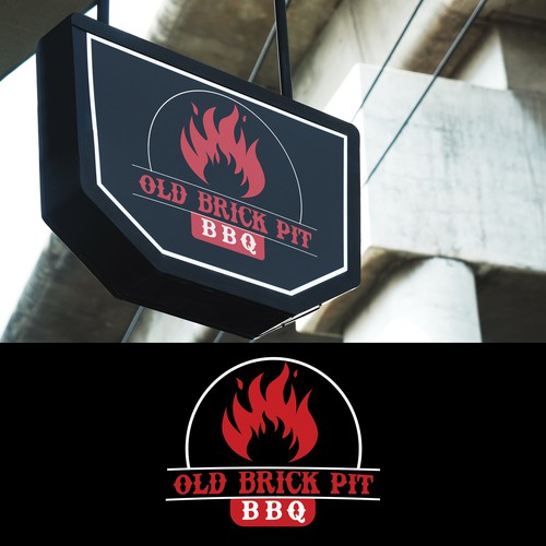 BBQ brand with the title 'Rustic BBQ Restaurant Logo Concept'