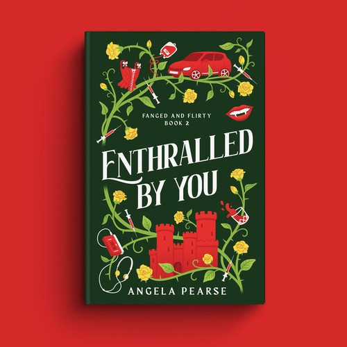 Book cover with the title 'Illustrated romance book cover'