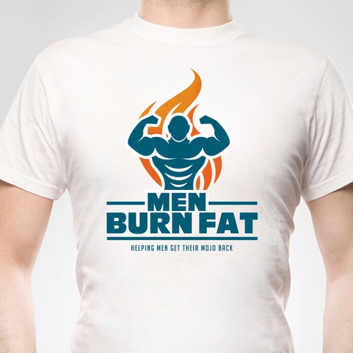 Fat logo with the title 'Men Burn Fat'