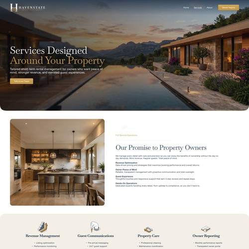 Design with the title 'Vacation Property Home Management '