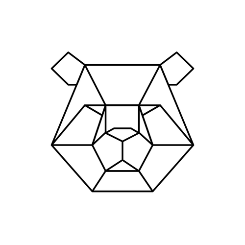 Low poly artwork with the title 'Ausdrucksstarkes Icon'