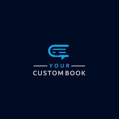 Bookmark logo with the title 'Logo for company which sell custom books'