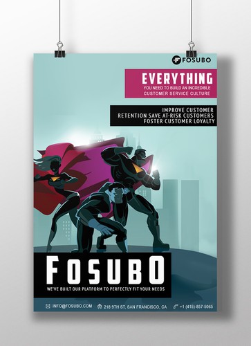 Superhero design with the title 'Fosubo'