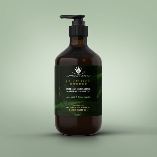 Shampoo packaging with the title 'Concept for Natural Shampoo'