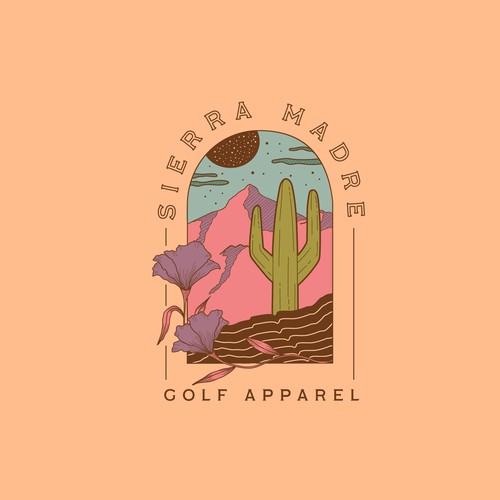 Desert logo with the title 'Logo Sierra Madre'