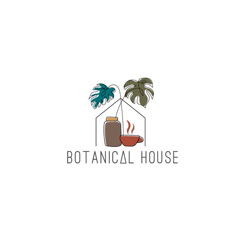 Jar logo with the title 'Boho style logo design for coffee house'