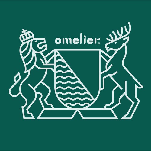 Lion brand with the title 'OMELIER COAT OF ARMS'