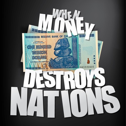Political book cover with the title 'When Money Destroys Nations'