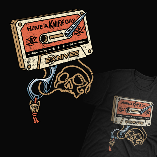 Cutlery logo with the title 'Have a Knife Day - Eknives'