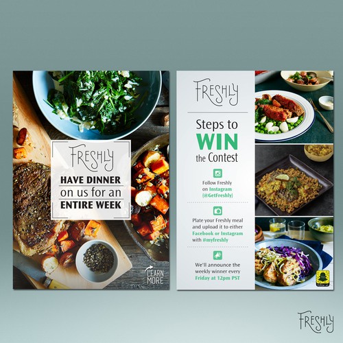 A4 design with the title 'Freshly A4 flyer'