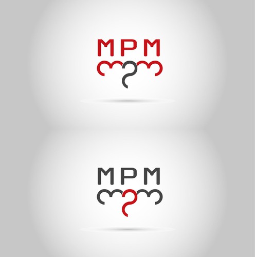 Word design with the title 'Aidez MPM avec un nouveau design de logo'