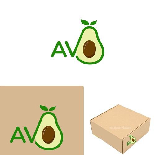 Avocado logo with the title 'AVO Logo'