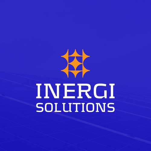 Solar logo with the title 'INERGI logo design'