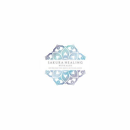 Mandala logo with the title 'Sakura Healing'