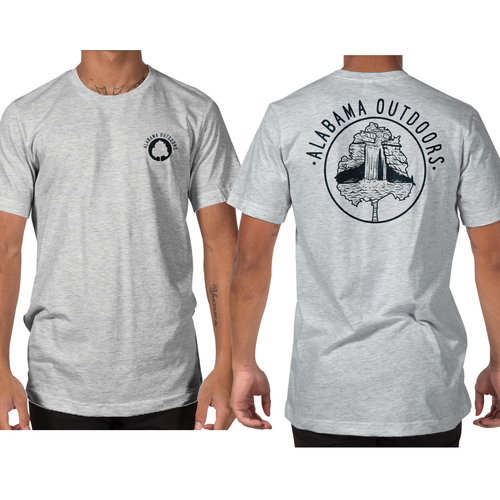 Waterfall design with the title 'Alabama outdoor'