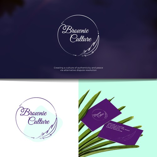 Delicate logo with the title 'Peaceful and young'