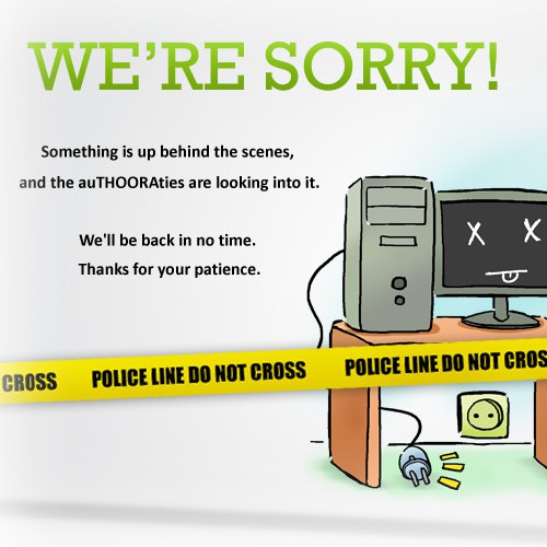 Cartoon website with the title 'Funny Maintenance Page'