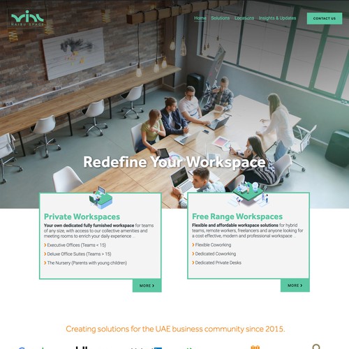 Co-working space design with the title 'Haibu Space Coworking '