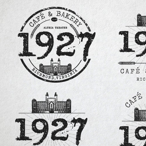 Bakery logo with the title 'Cafe Bakery inside music Venue'