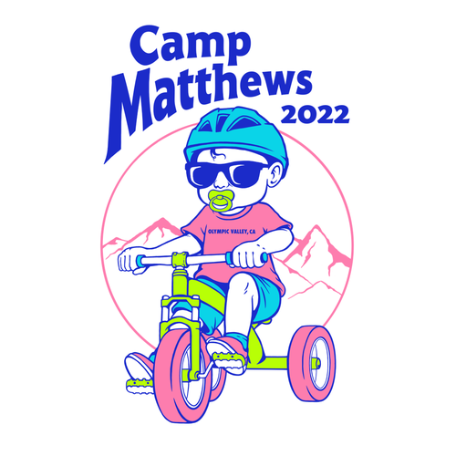 Mountain bike design with the title 'Camp Matthews'