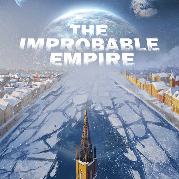 Landscape book cover with the title 'The Improbable Empire'