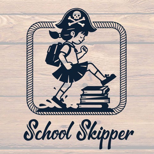 Fishing logo with the title 'Word play naval logo design'