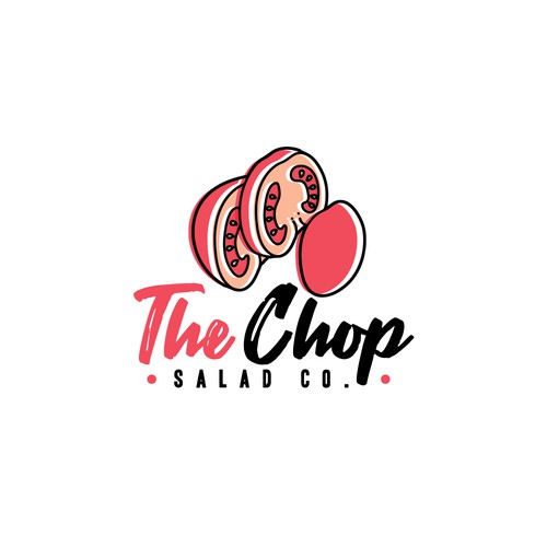 Vegetarian logo with the title 'Salad Logo'