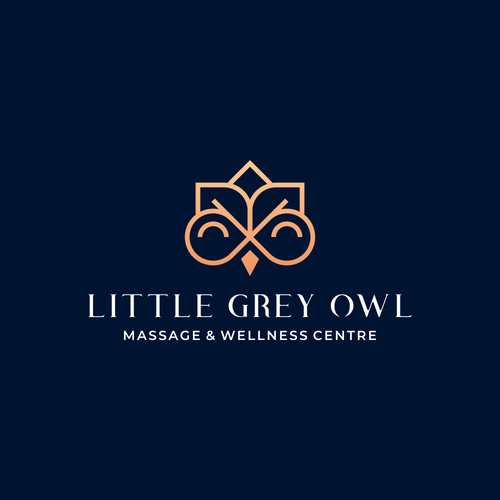 Massage logo with the title 'Owl + Lotus '