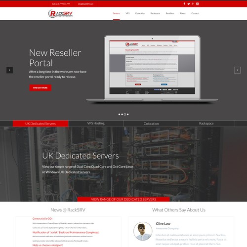 UK design with the title 'Website refresh to existing site with existing structure!'