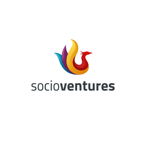 Phoenix brand with the title 'Colorful and futuristic looking logo for start-up ideas incubator'