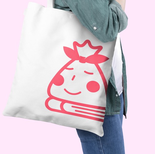 Bag logo with the title 'Cute Icon Logo'