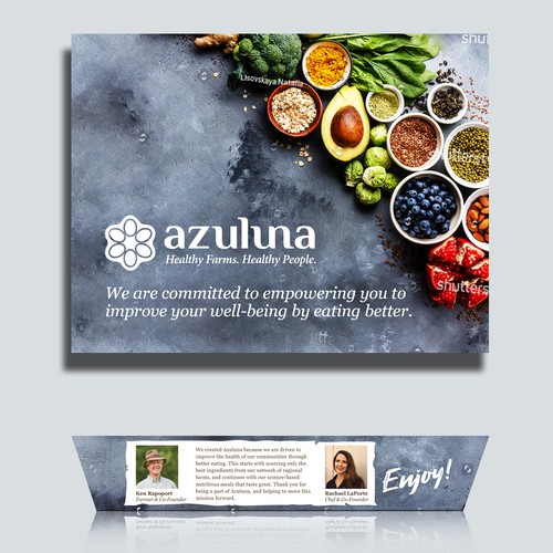 Contemporary packaging with the title 'Packaging Design for Healthy Meal'