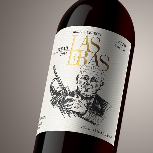 Spanish label with the title 'Label design for Las Eras Wines'