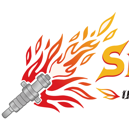 Mechanic logo with the title 'Fire Injector Logo'