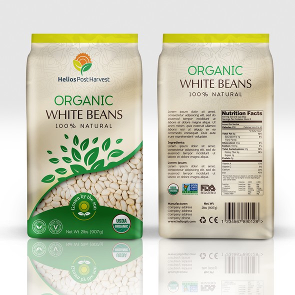 Retail packaging with the title 'package and Logo design'