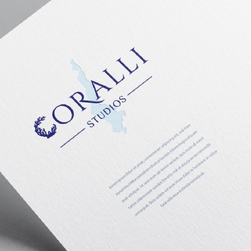 Studio design with the title 'CORALLU STUDIOS'