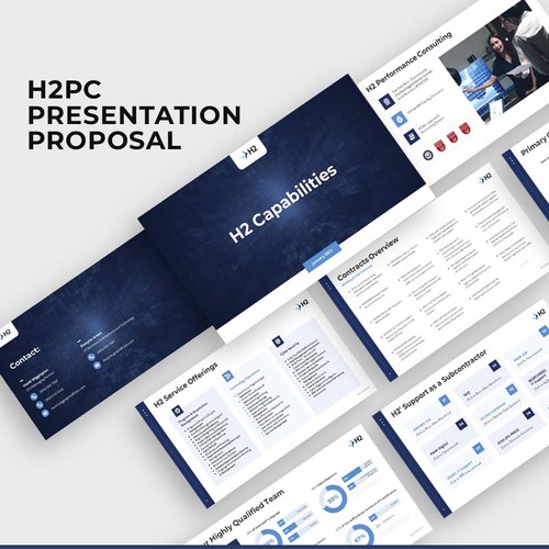 Government design with the title 'Federal Redesign PowerPoint for Services Contractor'