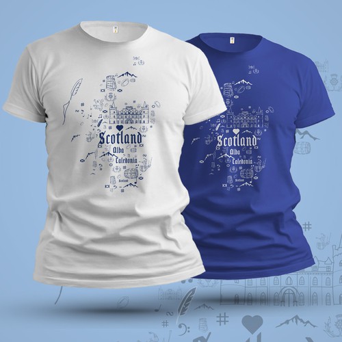 Scottish design with the title 'T-shirt Design For People who love Scotland'