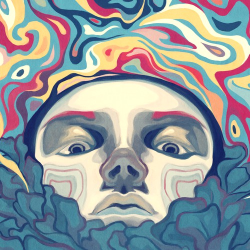 Wallpaper design with the title 'Swirly wallpaper design'