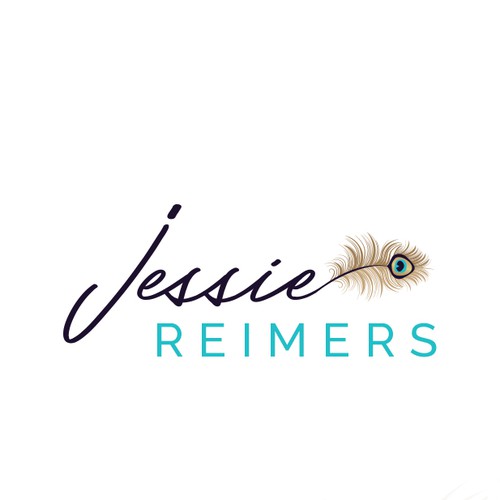 Feather design with the title 'Logo design for Jessie Reimers'