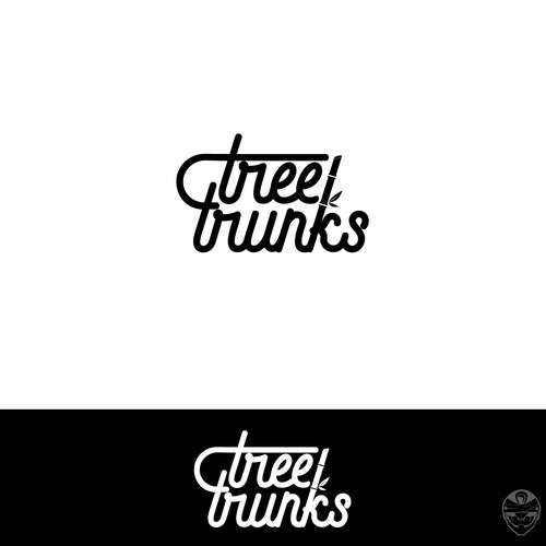 Bamboo logo with the title 'Bamboo typology logo for tree trunks'