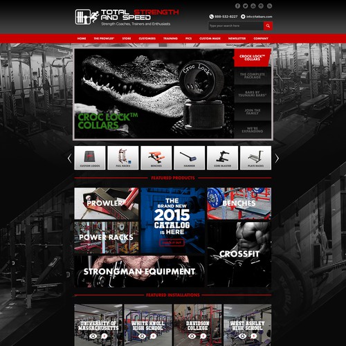 Fitness website with the title 'Total Strength and Speed'