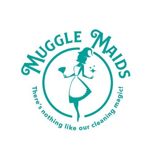 Cleaning company logo with the title 'Muggle Maids'