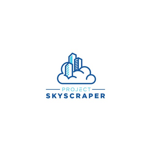 Skyscraper design with the title 'Simple Line Logo for Project Skyscraper'