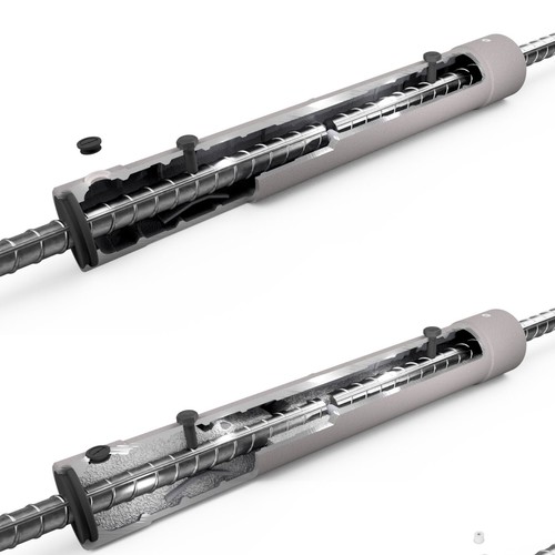 Concrete design with the title '3D graphic product rendering'