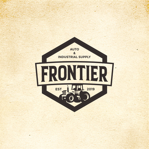 Tractor logo with the title 'FRONTIER Auto & Industrial Supply'
