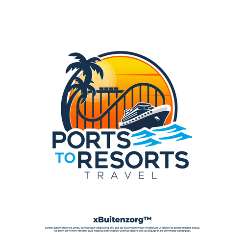 Cruise design with the title 'Ports to Resorts'