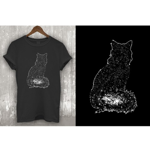 Astronaut t-shirt with the title 'Purrfect Milky Way'