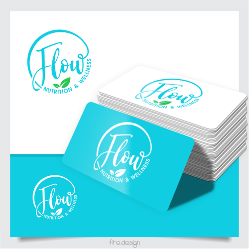 Flow logo with the title 'Simple modern logo for nutrition and wellness'